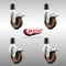 Service Caster 4 Inch 316SS High Temp Glass Filled Nylon 1-3/4 Inch Stem Caster Set Lock Brake SCC-SS316TTLEX20S414-GFNSHT-134-4 - alternate 2